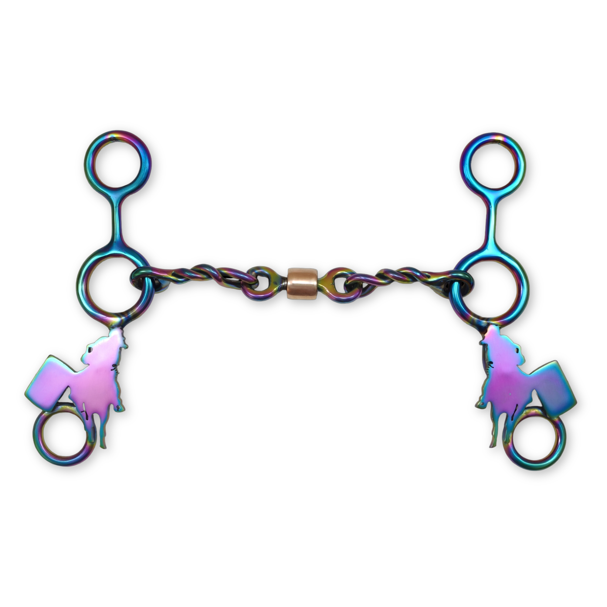 Cnc Jr Cow Horse Bit Copper Roller Titanium (Barrel Girl)